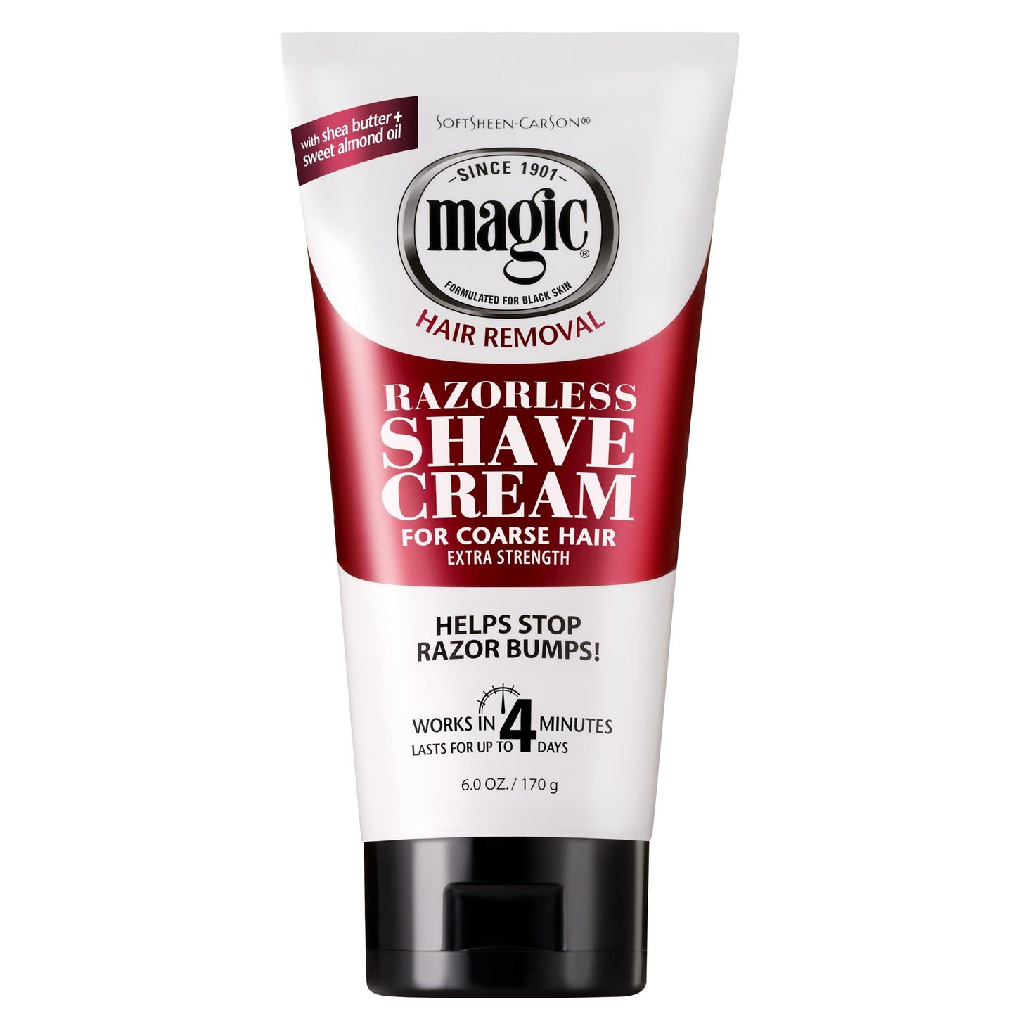 SoftSheen-Carson Magic Razorless Shaving Cream, Depilatory Hair Removal Cream for Body Hair, Extra Strength, Works in 4 Minutes for, 6 oz Beauty & Personal Care SoftSheen