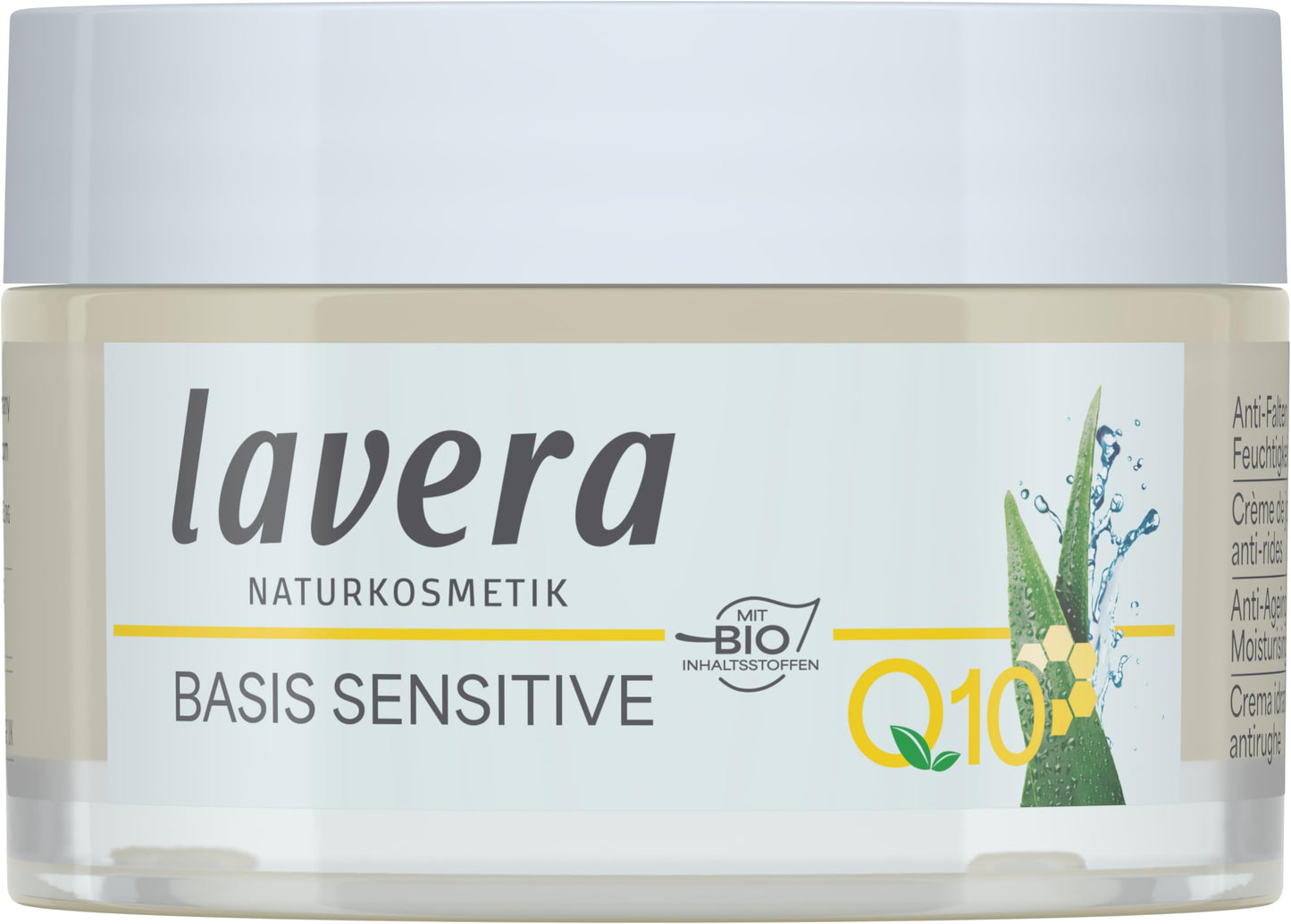 lavera Basis Sensitive Anti Wrinkle Moisturizing Cream - Face Cream with Q10 & Aloe Vera - Moisturizing Facial Cream - Anti Aging Cream - PETA Beauty & Personal Care lavera