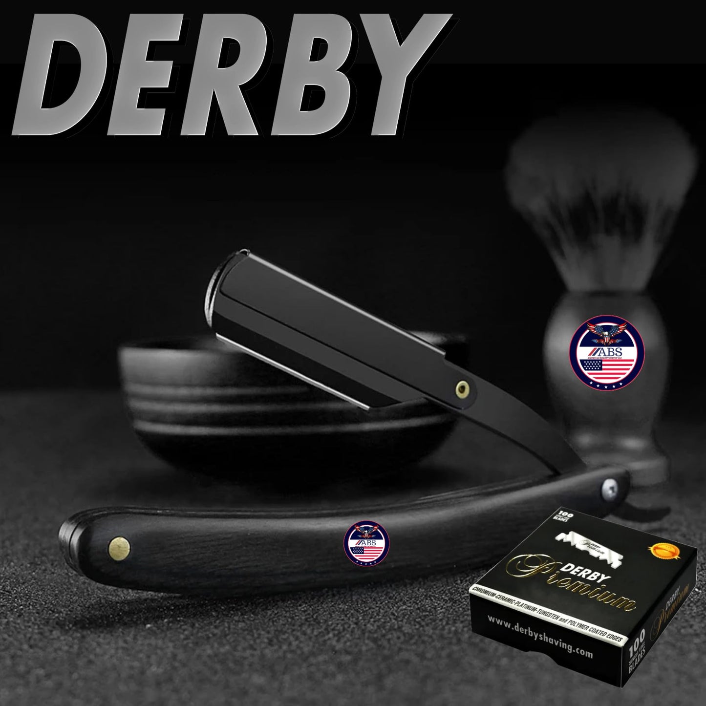 ABS Derby Premium Single Edge Razor Blades for Straight Razors and Shavettes - Barbershop-Quality Sharp, Smooth Shaving Refills - American Beauty Beauty and Personal Care ABS American Beauty Supply