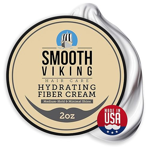 Smooth Viking Hydrating Fiber Cream for Men - Hair Gel with Flexible Styling, 2oz - Improves Hair Health, Natural Scent, Minimal Shine, Dairy-Free Beauty & Personal Care SMOOTH VIKING BEARD CARE