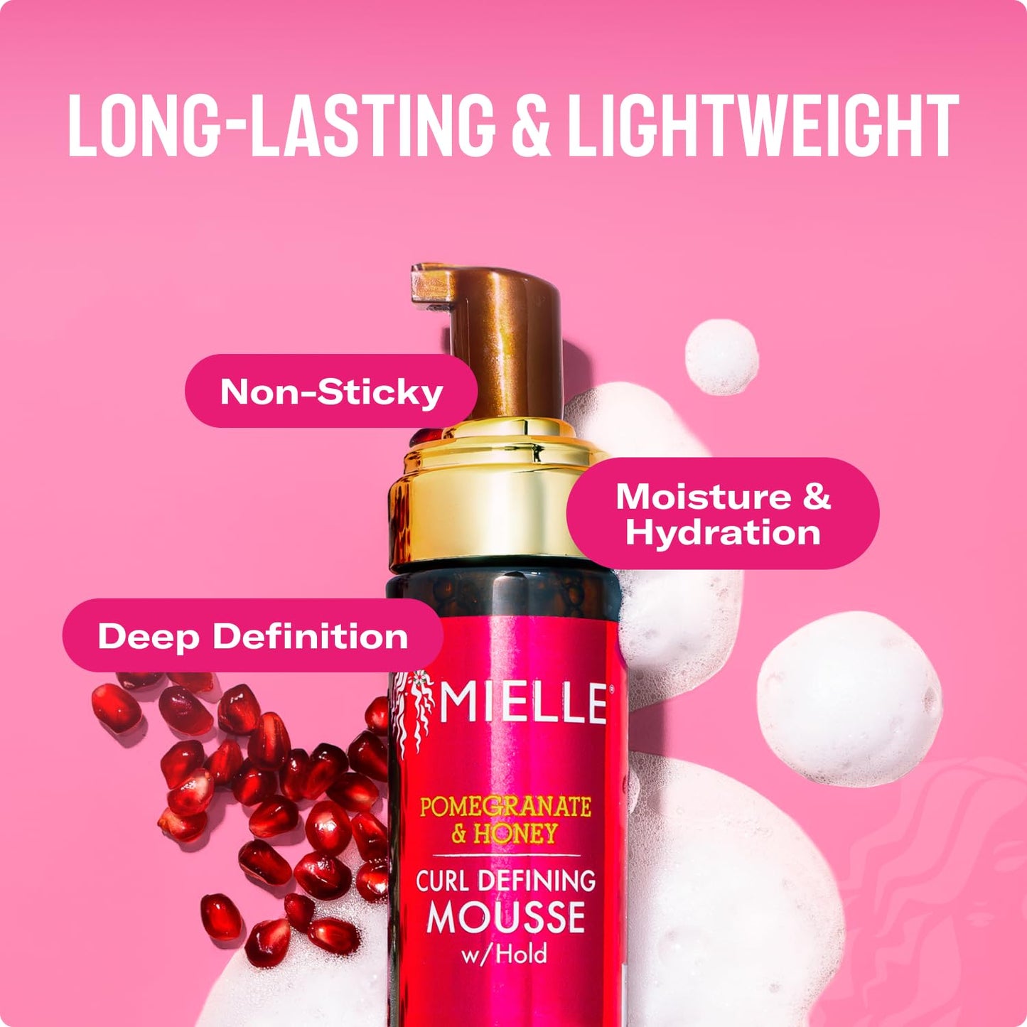 Pomegranate & Honey Curl Defining Mousse with Hold Beauty & Personal Care Mielle Organics