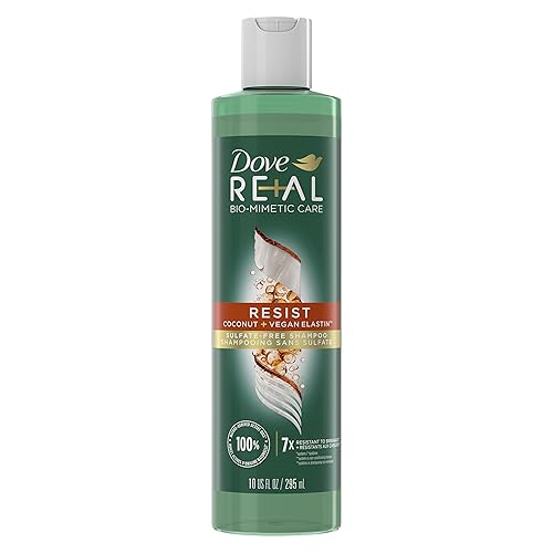 Dove RE+AL Bio-Mimetic Care Shampoo For Breakage-Prone Hair Resist Sulfate-Free Shampoo With Coconut + Vegan Elastin 10oz Beauty & Personal Care Dove