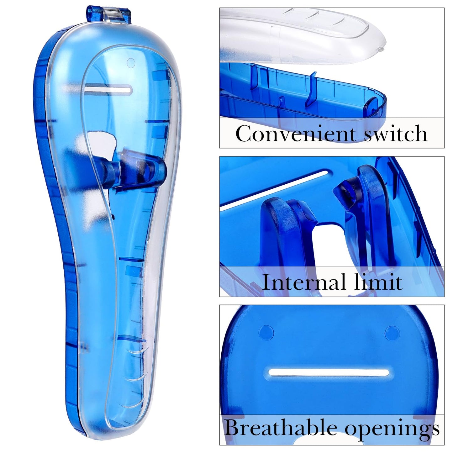 Linkidea 2 Pcs Portable Travel Razor Holder, Protective Razor Case Compatible with Fusion 5 ProGlide, Sensor 3, SkinGuard, Pace 6 Pro (Blue) Beauty and Personal Care Linkidea