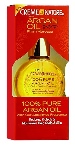 Creme of Nature, 100% Pure Argan Oil From Morocco, Restores, Protects and Moisturizes Hair, Scalp & Skin, 1 Fl Oz Beauty & Personal Care Creme of Nature