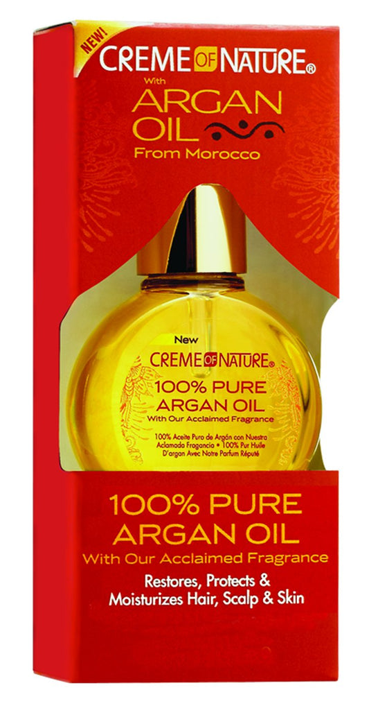 Creme of Nature, 100% Pure Argan Oil From Morocco, Restores, Protects and Moisturizes Hair, Scalp & Skin, 1 Fl Oz Beauty & Personal Care Creme of Nature