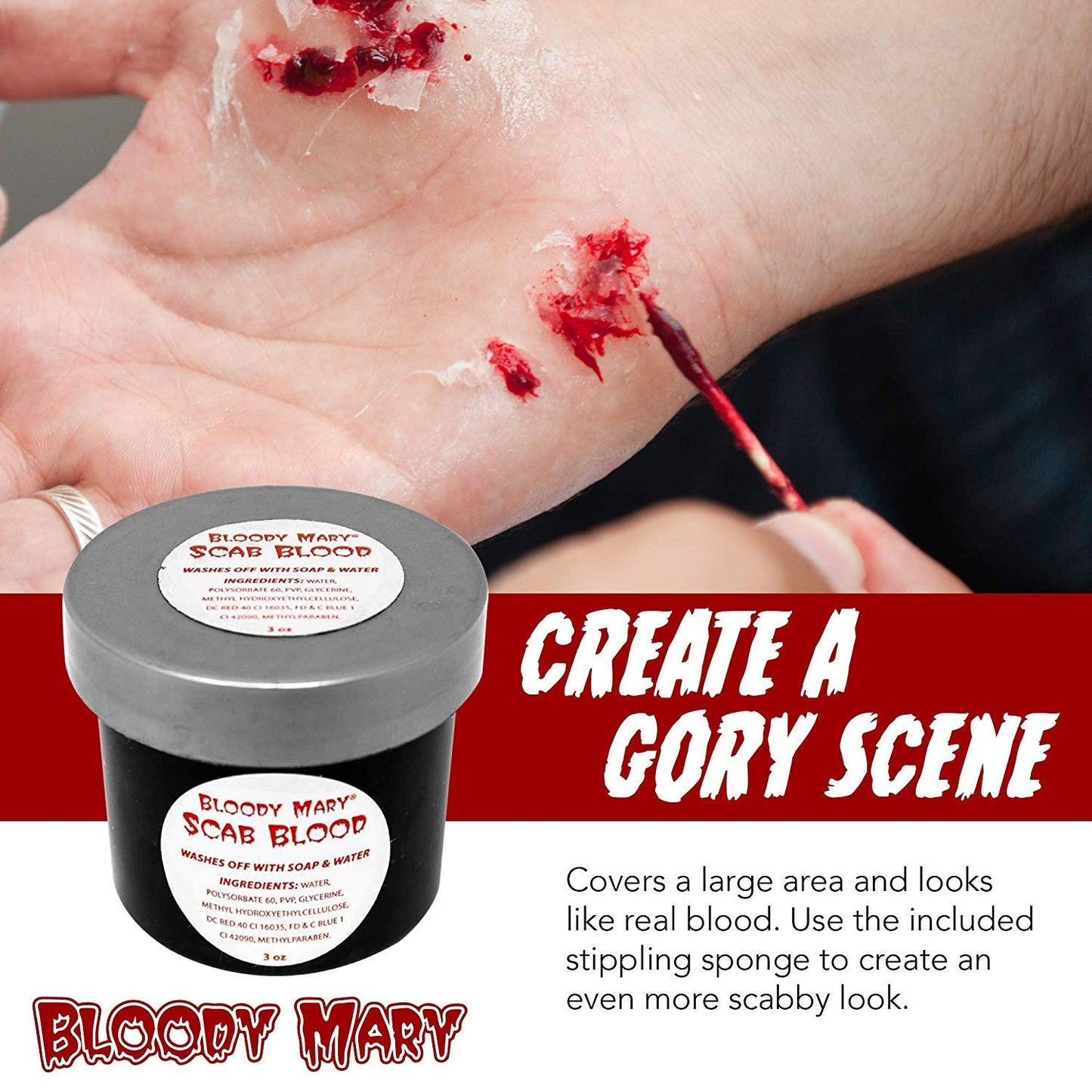 Bloody Mary Fake Scab Blood (Small - 1oz) Beauty & Personal Care Bloody Mary