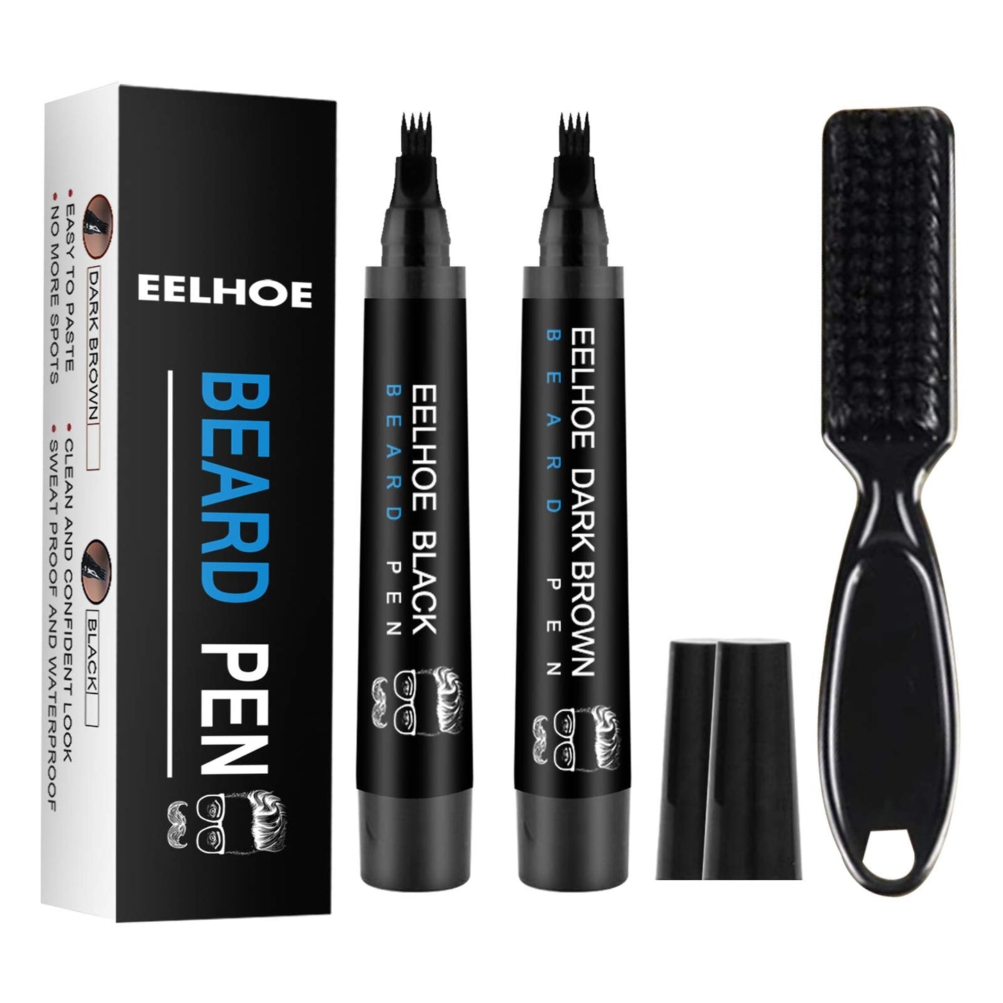 Eacam Harmless Wild Care Brush and Beard Filler Pen Suit Quick Fill, Tidy Up Messy Beard Easily with Harmless Filler Pen Suit Beauty and Personal Care Eacam