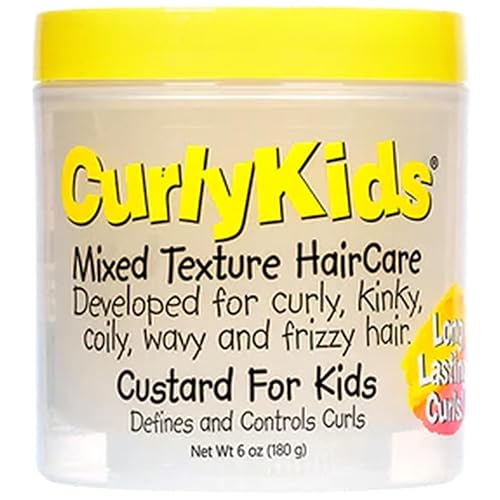 CurlyKids Mixed HairCare Custard for Kids - Lightweight Curl Defining Custard for Curly, Coily, Kinky & Wavy Hair - Frizz Control, Moisturizing Beauty & Personal Care CurlyKids
