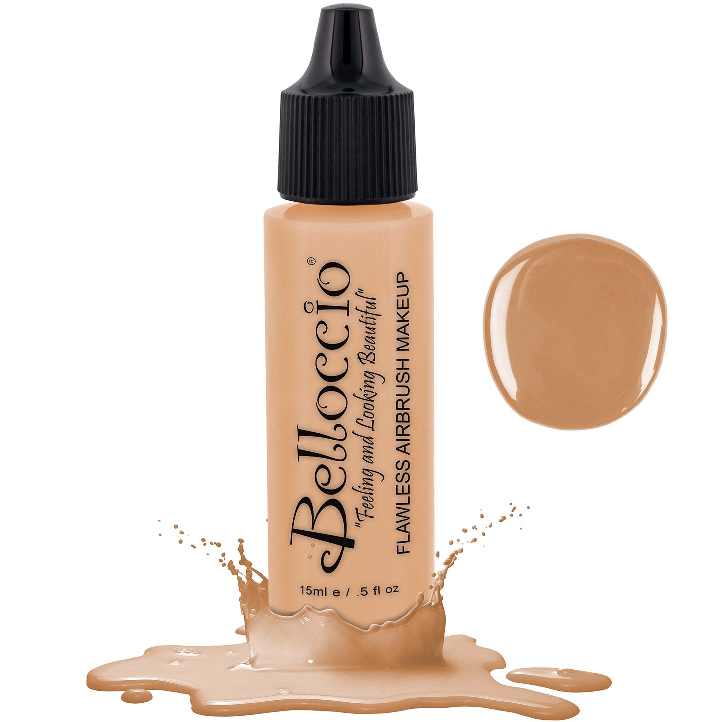 Belloccio's Professional Cosmetic Airbrush Makeup Foundation 1/2oz Bottle: Buff- Light with Golden Undertones Beauty & Personal Care Belloccio