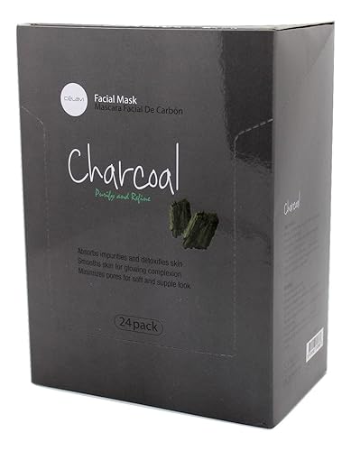 Celavi Essence Facial Mask Paper Sheet Korea Skin Care Moisturizing 24 Pack (Charcoal) Beauty & Personal Care Celavi Cosmetics