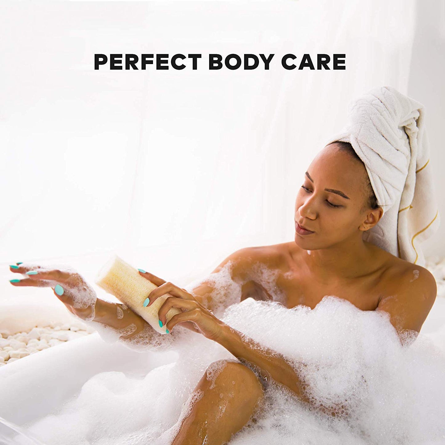 YEMTAL Natural Loofah Sponges Organic Luffa Bath Shower Sponge Exfoliating Body Back Scrubber for Men Women Adults SPA Beauty Bathing Daily Care - 4 Beauty & Personal Care YEMTAL
