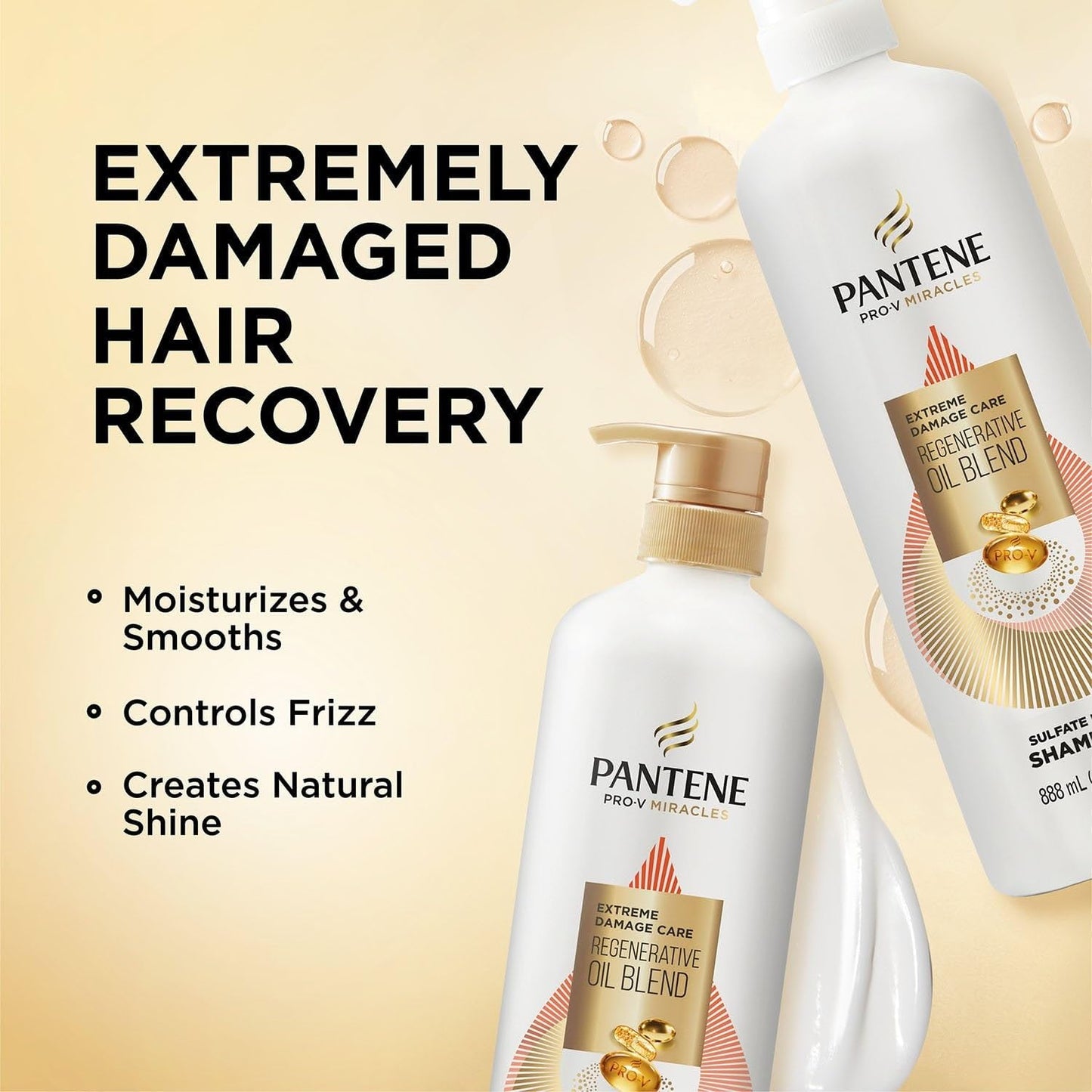 Pantene Pro-V Miracles Extreme Damage Care Shampoo & Conditioner, 30 Fl Oz, 2 Ct Beauty & Personal Care Pantene