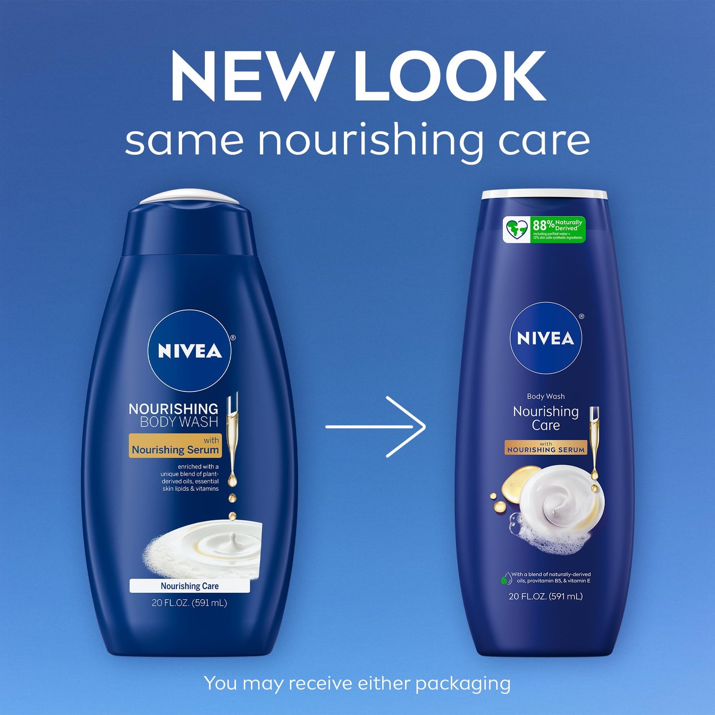 NIVEA Nourishing Care Body Wash with Nourishing Serum, Moisturizing Body Wash for Women, Enriched with Provitamin B5 and Vitamin E, 20 Fl Oz Bottle Beauty & Personal Care NIVEA