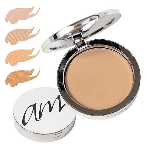 Advanced Mineral Makeup 4-in-1 Pressed Foundation Powder with Natural SPF, Concealer & Finishing for Medium to Full Coverage Foundation, Mineral-Based Beauty & Personal Care Advanced Mineral Makeup