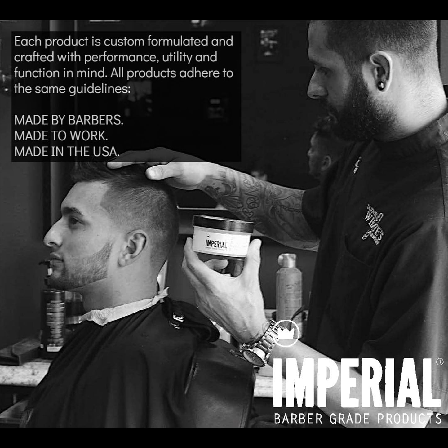 Imperial Barber Grade Products | Fiber Pomade, 6 oz | Medium Hold | High Shine | Water-Based | Easy to Wash Out | Texturizing Fibers | Highly Pliable Beauty & Personal Care Imperial Barber Grade Products