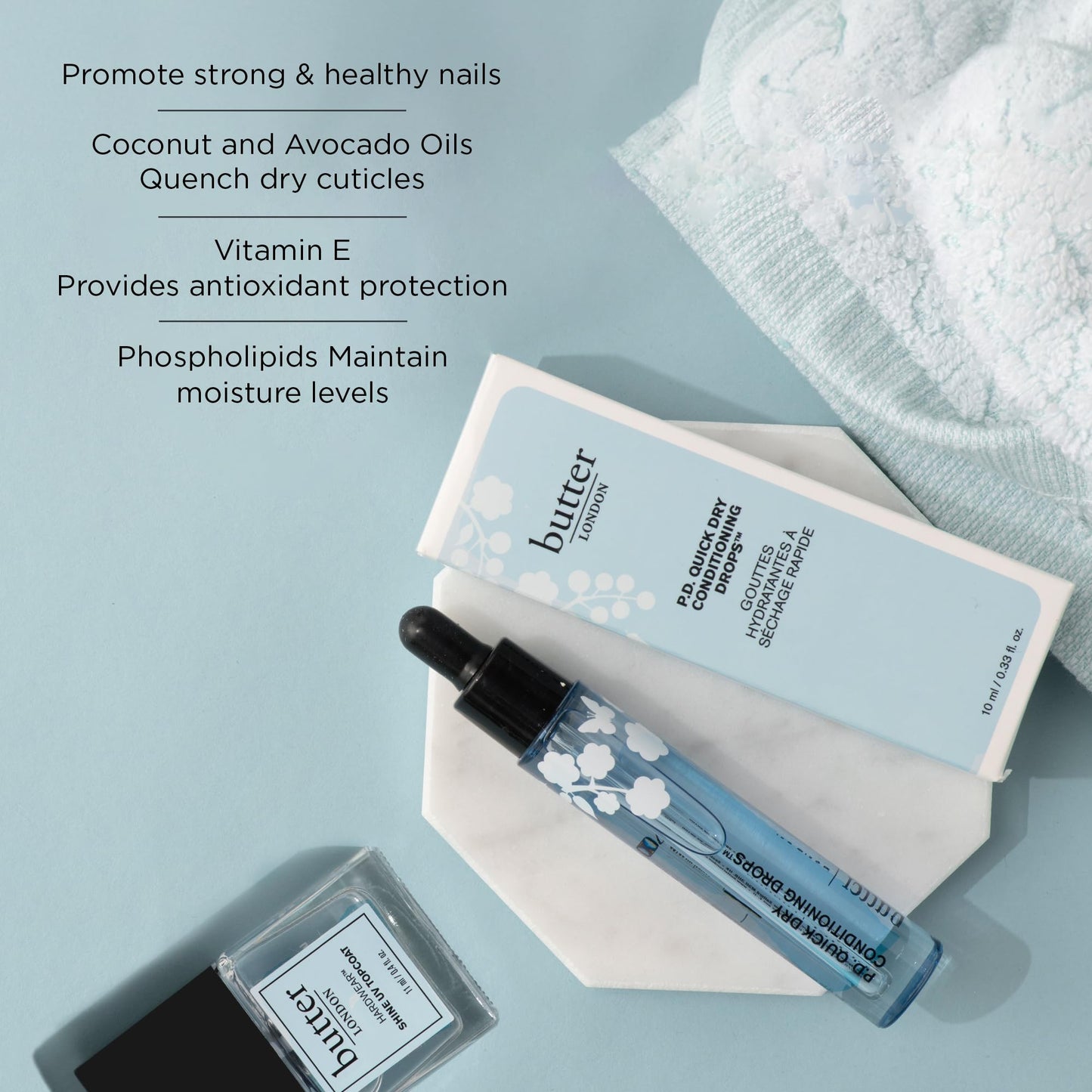butter LONDON P.D. Quick Dry Conditioning Drops Cuticle Oil - Nail Oil with Vitamin E Moisturizes & Conditions Cuticles & Nail Beds - Cuticle Care Beauty & Personal Care butter LONDON