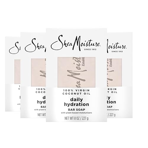SheaMoisture Bar Soap Virgin Coconut Oil 4 count Nourish and Replenish Skin Daily Hydrating bar soap with 24h shea moisture nutrients for Healthy Beauty & Personal Care Shea Moisture