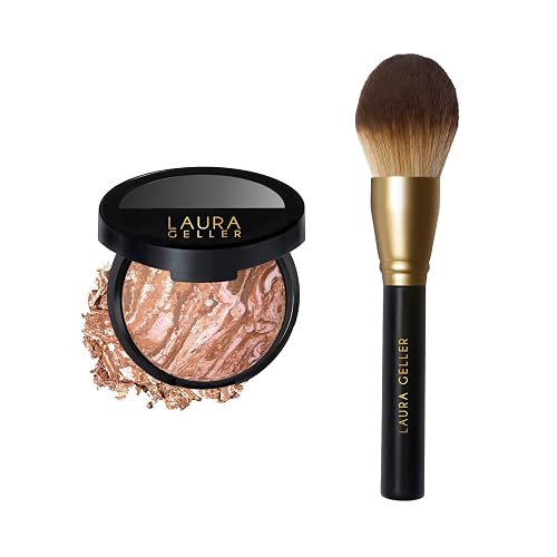 LAURA GELLER NEW YORK Bronze-n-Brighten Multipurpose Bronzer, Medium + Classic Bronzer Brush Beauty & Personal Care LAURA GELLER NEW YORK