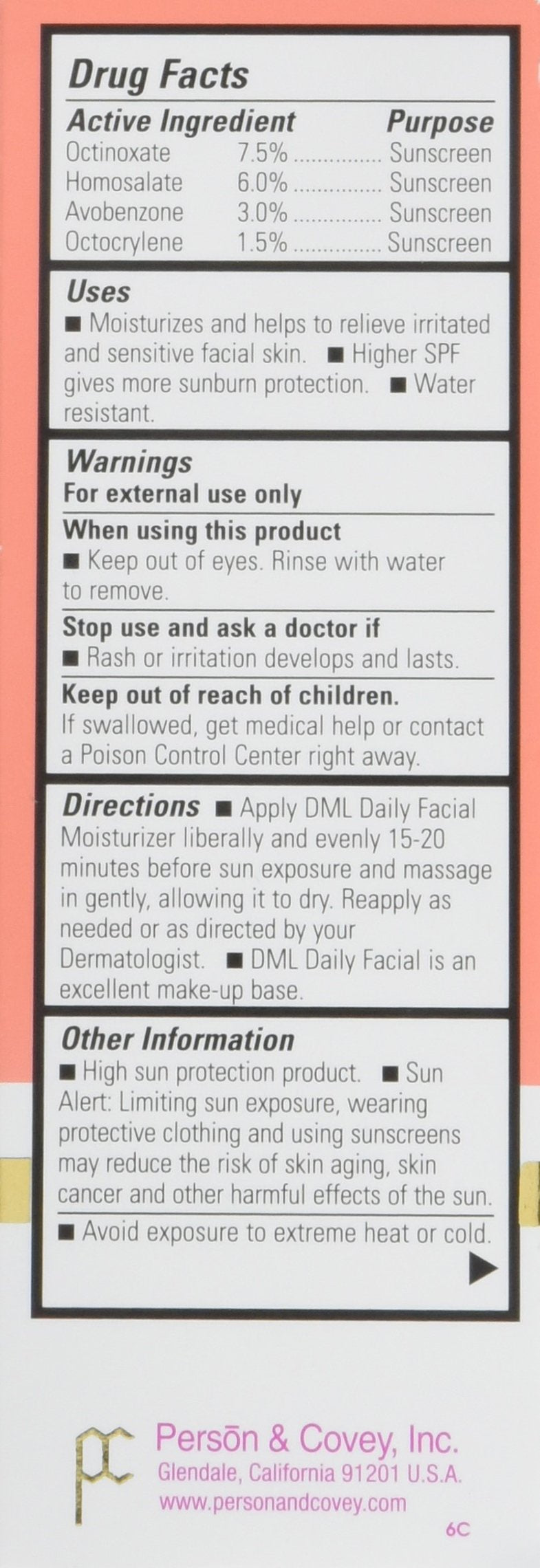 DML Facial Moisturizer SPF 25 1.50 oz (Pack of 3) Beauty & Personal Care DML