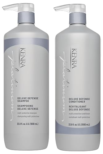 Kenra Platinum Deluxe Defense Shampoo & Conditioner Set | Strengthening + Breakage Prevention| Damage Repair | Shine Enhancing | Color Protecting | Beauty & Personal Care Kenra