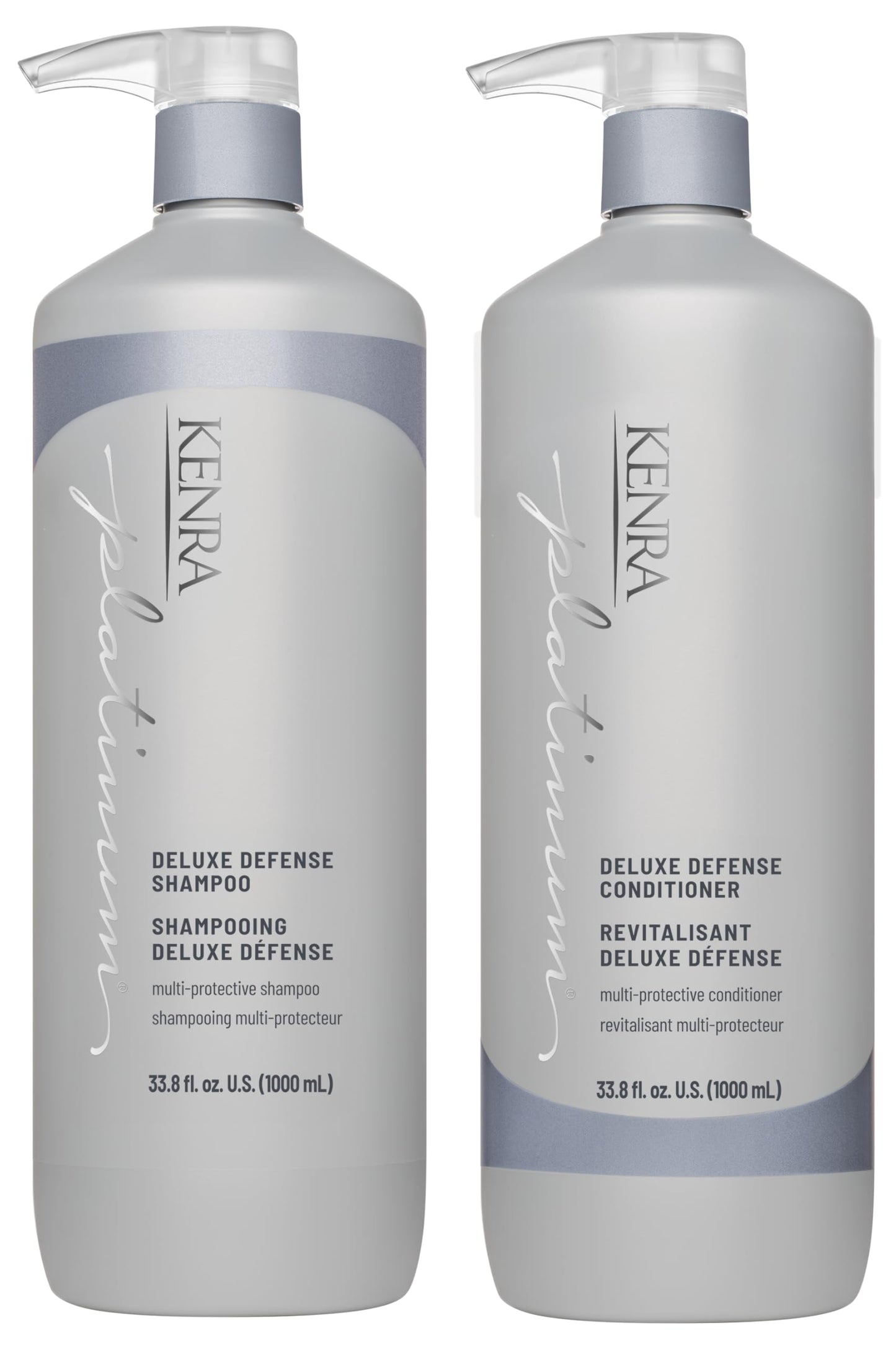 Kenra Platinum Deluxe Defense Shampoo & Conditioner Set | Strengthening + Breakage Prevention| Damage Repair | Shine Enhancing | Color Protecting | Beauty & Personal Care Kenra