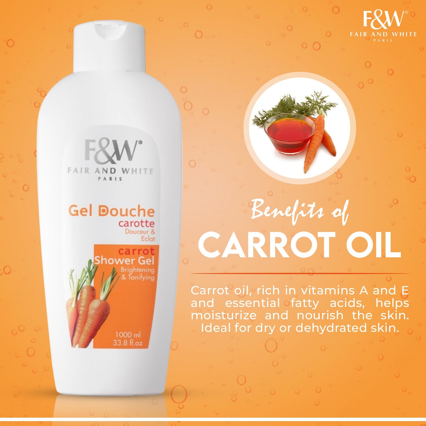 FAIR & WHITE Original Carrot Tonifying Body Wash 1000ml / 33.8fl.oz. (33.8) Beauty & Personal Care FAIR & WHITE
