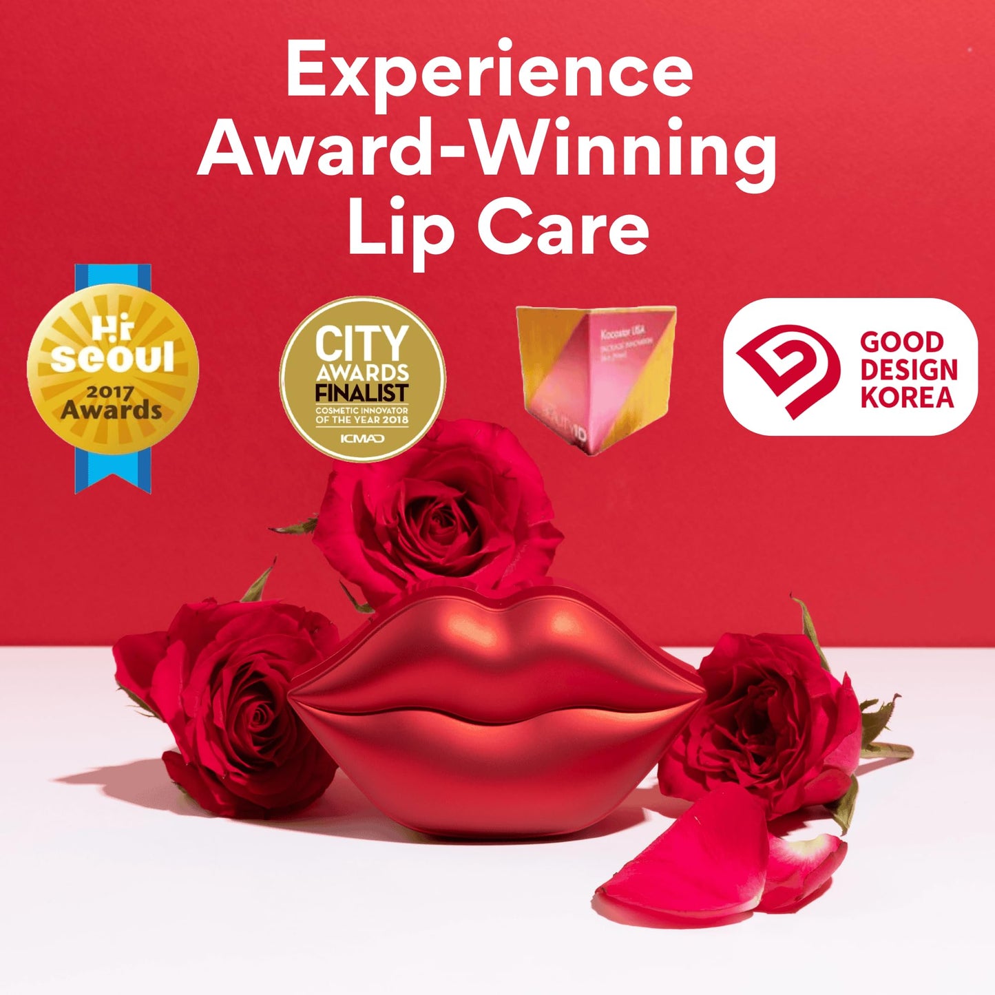 KOCOSTAR Rose Collagen Hydrogel Lip Mask with Niacinamide, Multi Functional Hydrating Lip Care for Dry and Chapped Lips, Hypoallergenic and Paraben Beauty and Personal Care KOCOSTAR