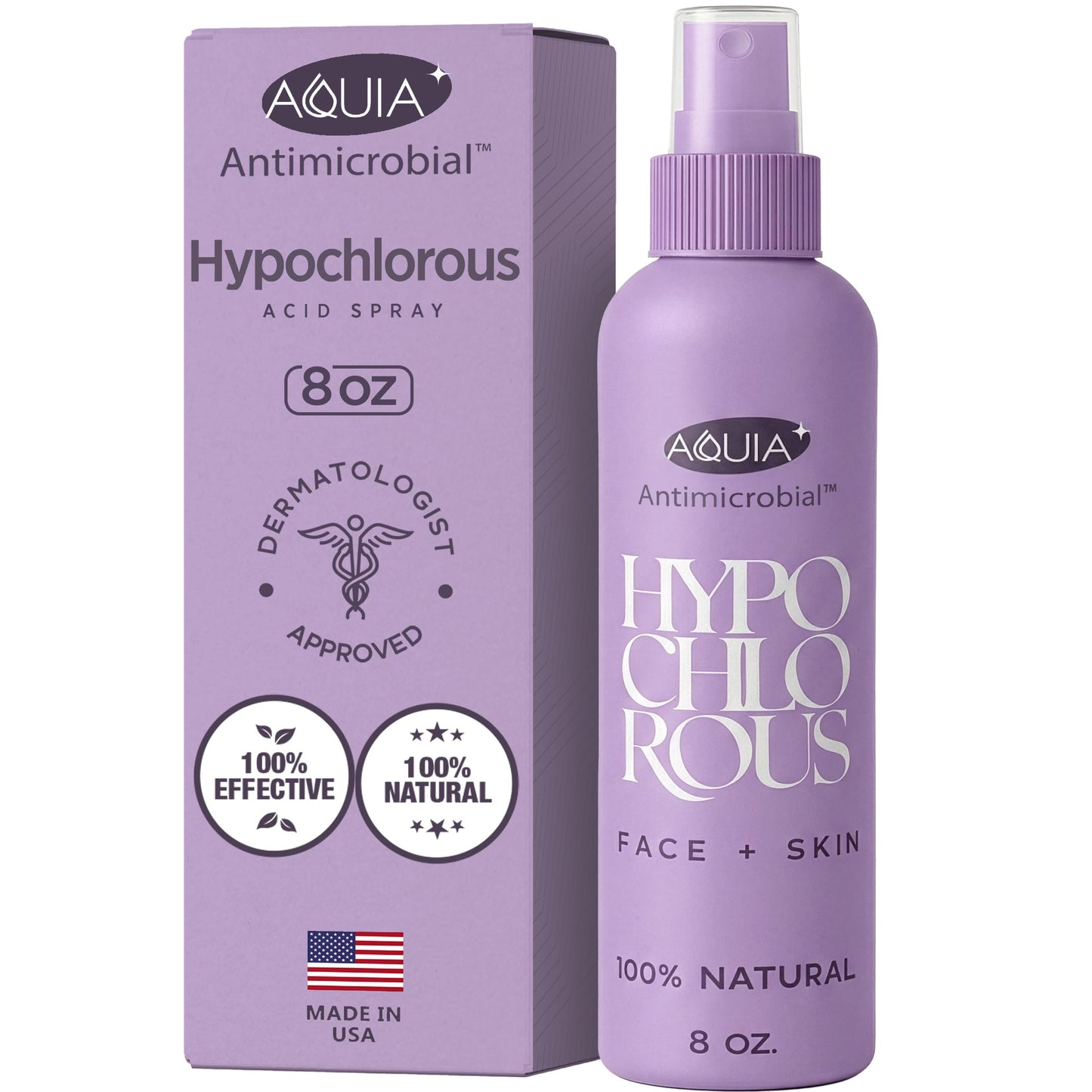 Hypochlorous Acid Spray for Face and Skin; Facial Cleanser | 4oz Face Mist Hypochlorous Acid Spray for Skin, Acne, Rash, Eczema, Wound | Antimicrobial Beauty and Personal Care Aquia Default Title