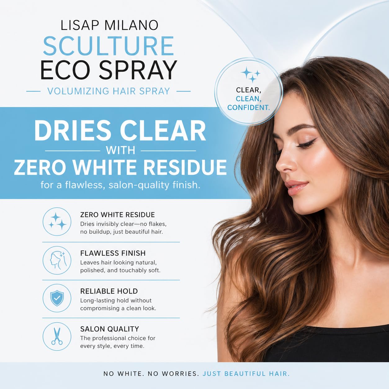 Lisap Sculture Eco Spray Volumizing Hair Spray & Setting Spray - Lightweight Volume Spray & Hair Volumizer for Shine & Heat Styling, Gas-Free Beauty & Personal Care Lisap