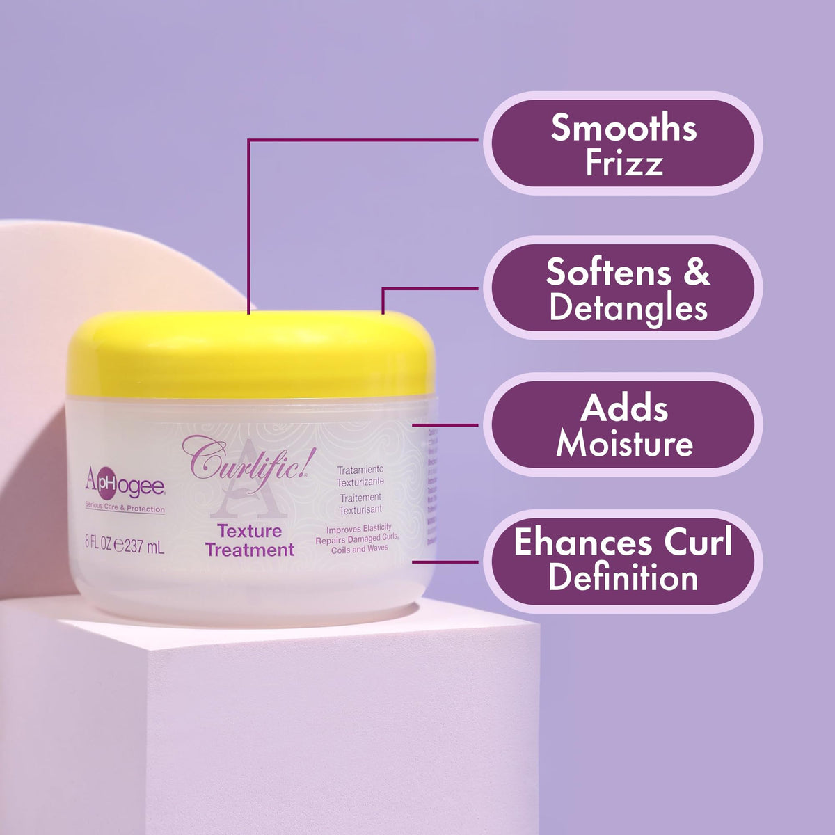 Aphogee Curlific Hair Mask Texture Treatment for Curly Hair (8 Fl Oz)