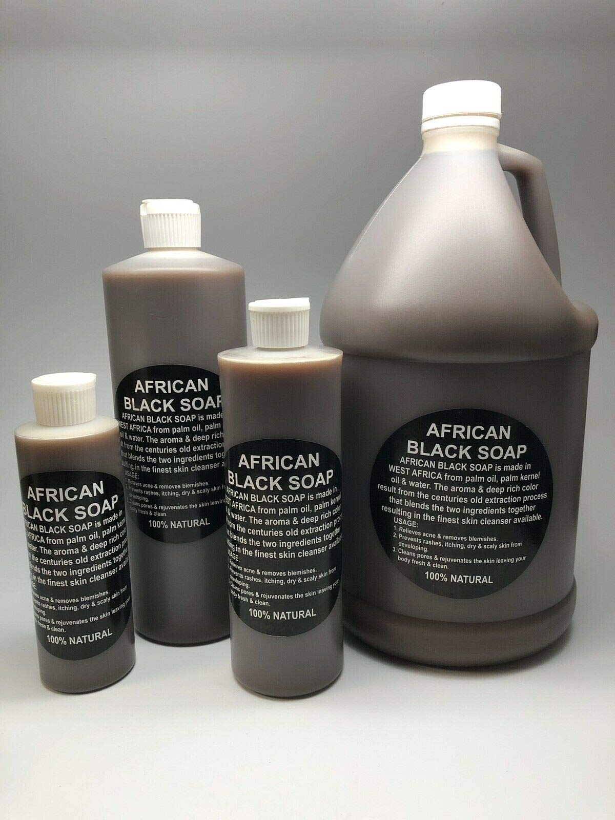 Kyabo African Black Soap - Liquid Soap 16 Oz - 100% Natural Soap from Ghana - African Shea Butter Soap - Bulk Liquid Soap Beauty & Personal Care Kyabo