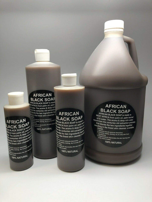 Kyabo African Black Soap - Liquid Soap 16 Oz - 100% Natural Soap from Ghana - African Shea Butter Soap - Bulk Liquid Soap Beauty & Personal Care Kyabo