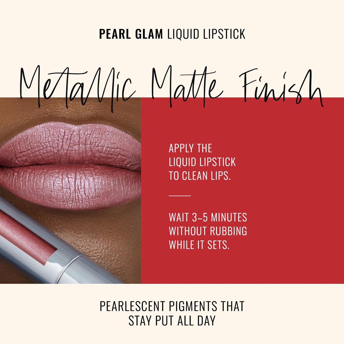 Runway Rogue Pearl Glam Long Wear Shimmer Liquid Lipstick, Metallic Pale-Mauve Lipstick with Silver and Gold Shimmer, ‘Boss Babe’ Beauty & Personal Care Runway Rogue