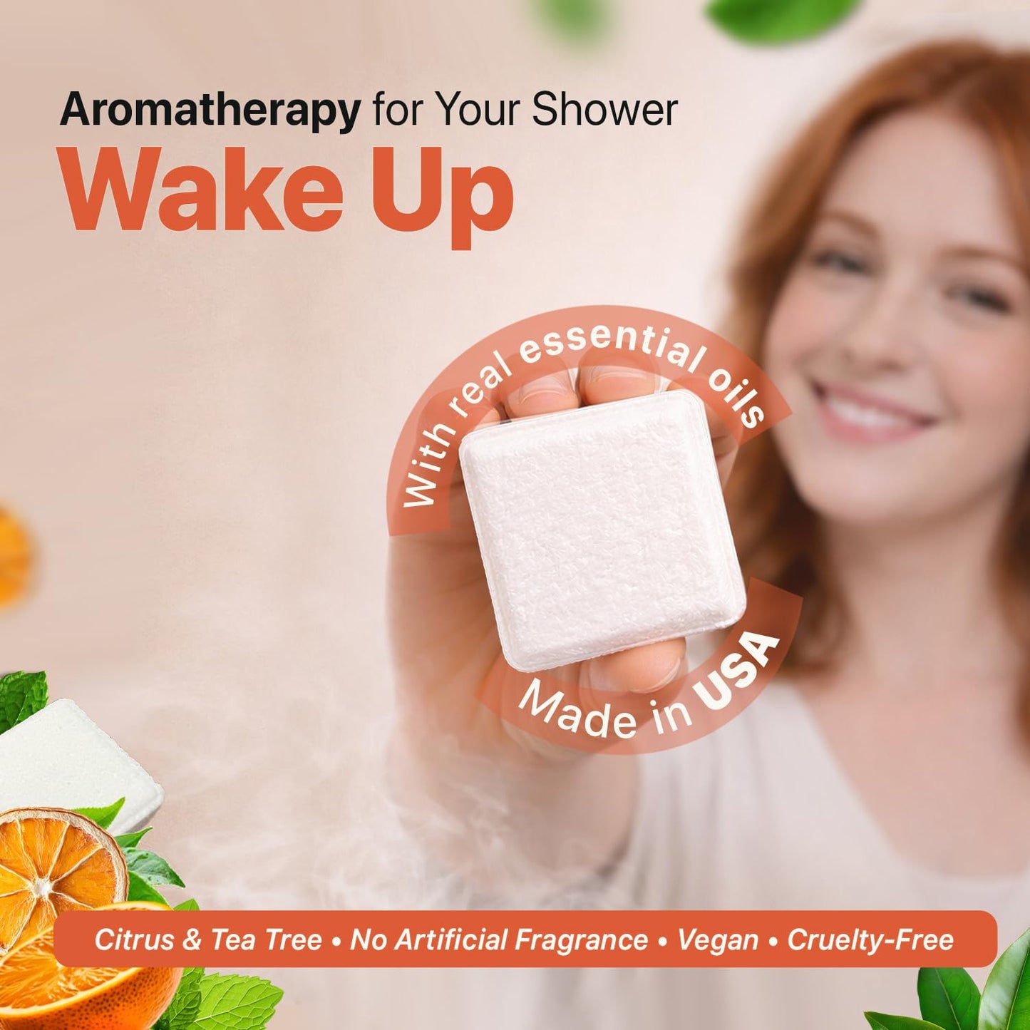 Shower Steamers Aromatherapy - USA Made with Natural Ingredients & Citrus Essential Oil, Long Lasting Shower Bombs for Energy Boost, Gift Set Beauty and Personal Care Beauty by Earth