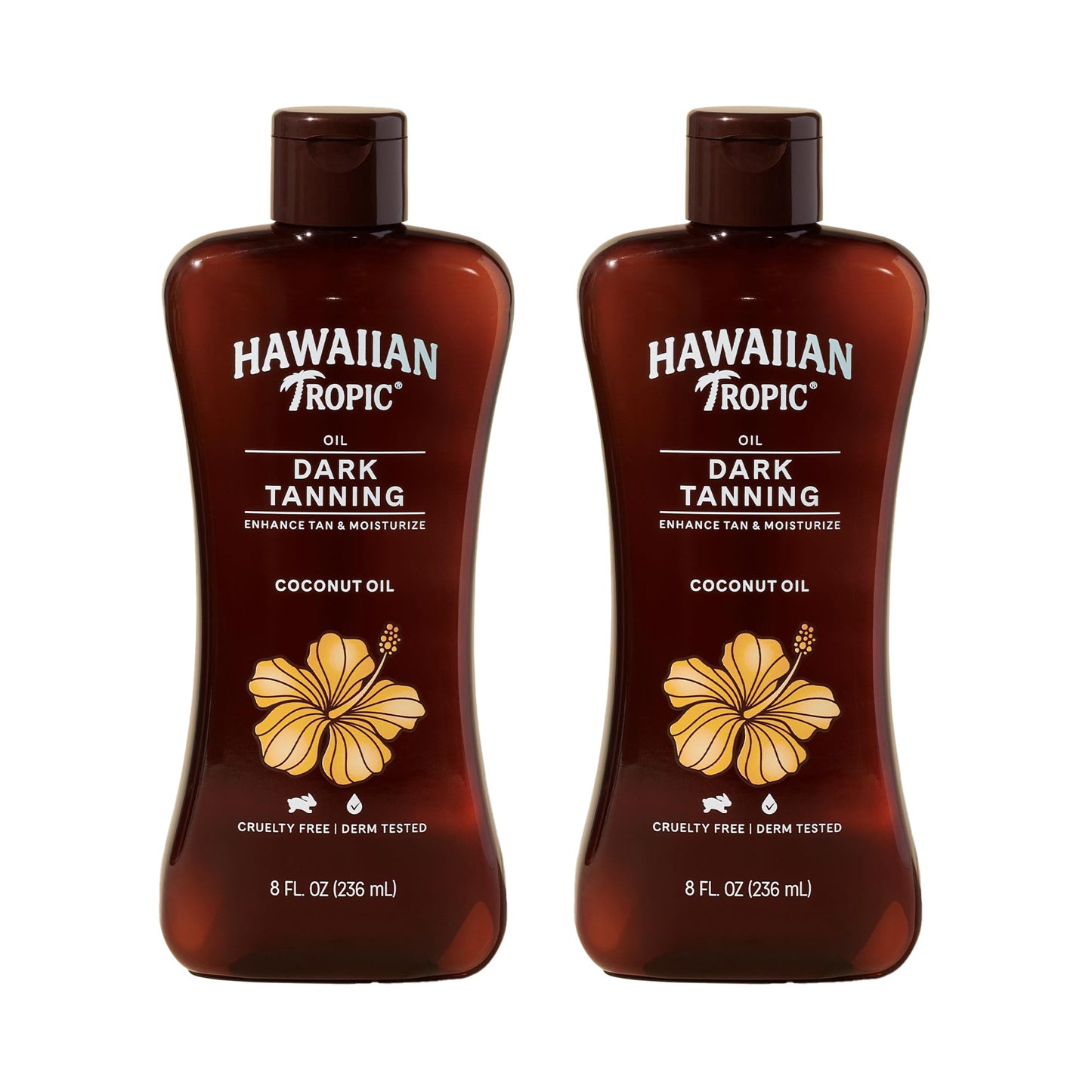 Hawaiian Tropic Dark Tanning Oil, 8Fl Oz | Moisturizing Body Oil with Cocoa Butter, Tan Enhancer, 8Fl Oz each Twin Pack Beauty & Personal Care Hawaiian Tropic