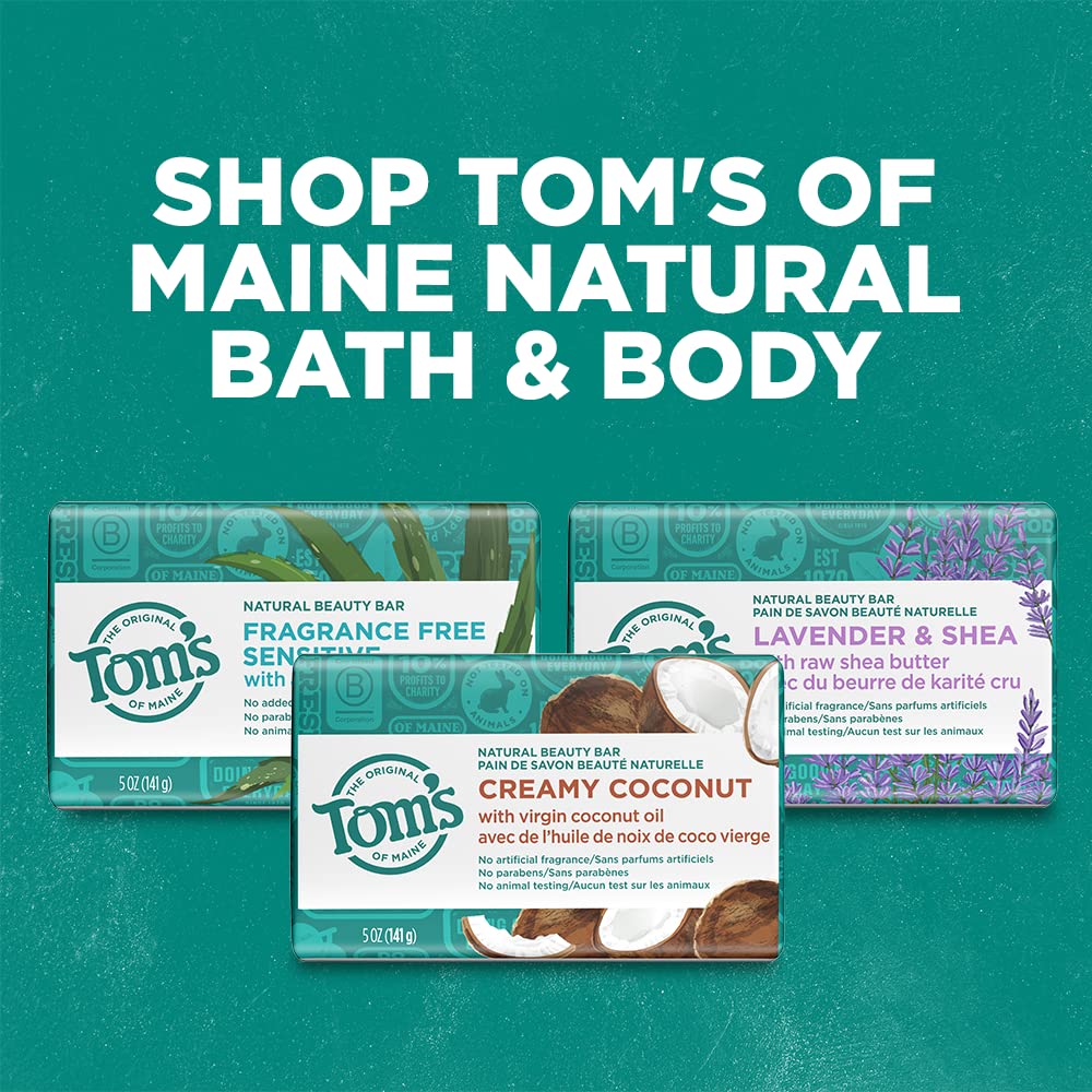 Tom's of Maine Natural Beauty Bar Soap, Lavender & Shea With Raw Shea Butter, 5 oz. Beauty & Personal Care Tom's of Maine