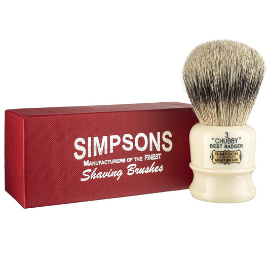 Simpsons Best Badger Shaving Brush (Chubby CH3 Best) Beauty and Personal Care Simpson Shaving Brushes
