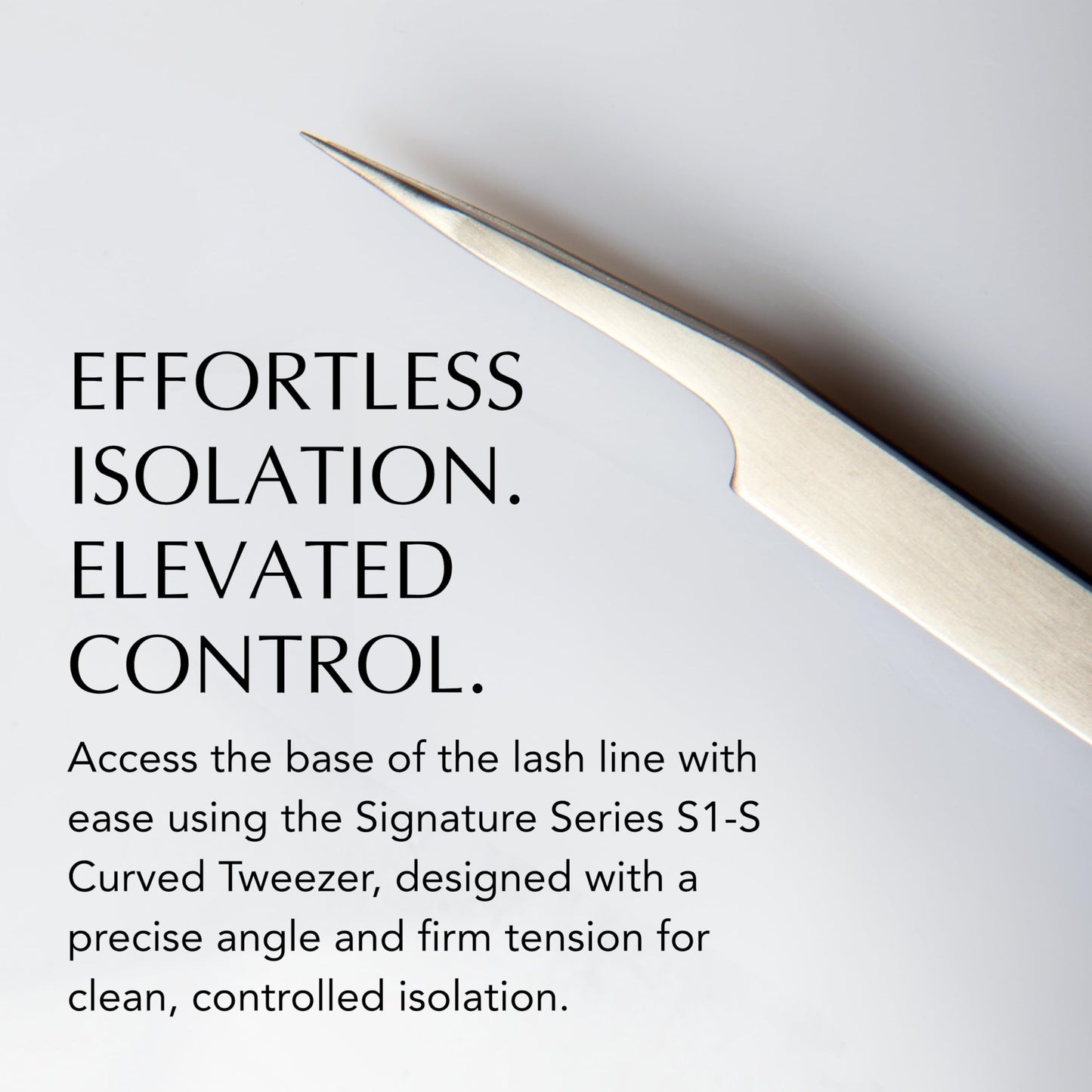 Xtreme Lashes Professional Curved S1-S Tweezer, 4.72 Inches (12 CM), Signature Series, Stainless Steel, Spring Tension, Precision Isolation Eyelash Beauty and Personal Care Xtreme Lashes