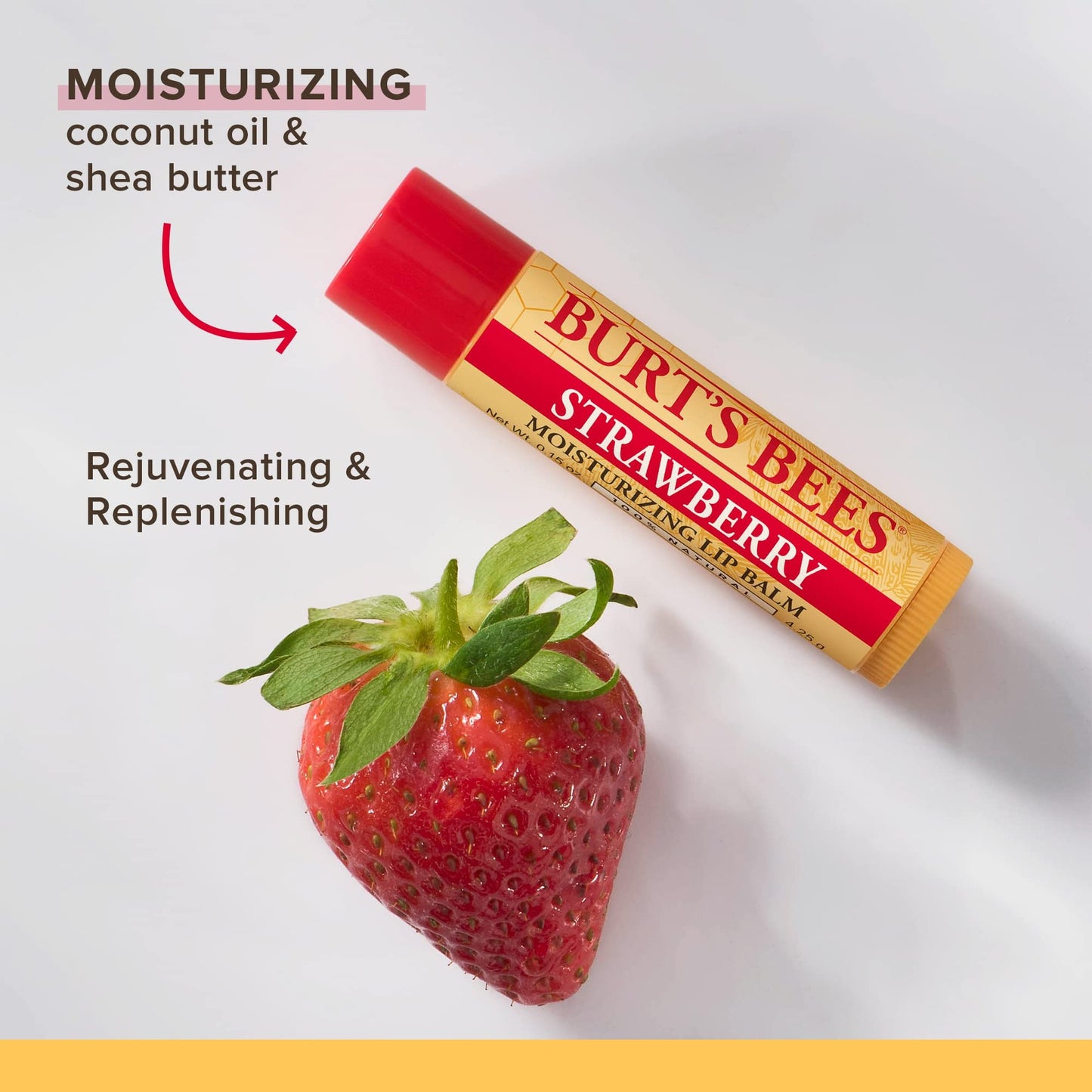 Burt's Bees Moisturizing Lip Balm, Strawberry, 0.15 Ounce Beauty & Personal Care Burt's Bees