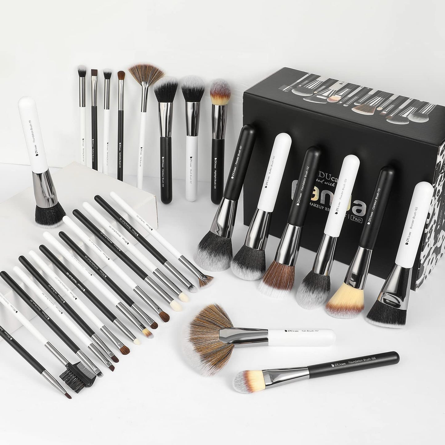 DUcare Professional Makeup Brushes Set 31Pcs Panda Series Makeup Brush Set Kabuki Foundation Blending Face Powder Blush Concealers Eye Shadows Beauty & Personal Care DUcare