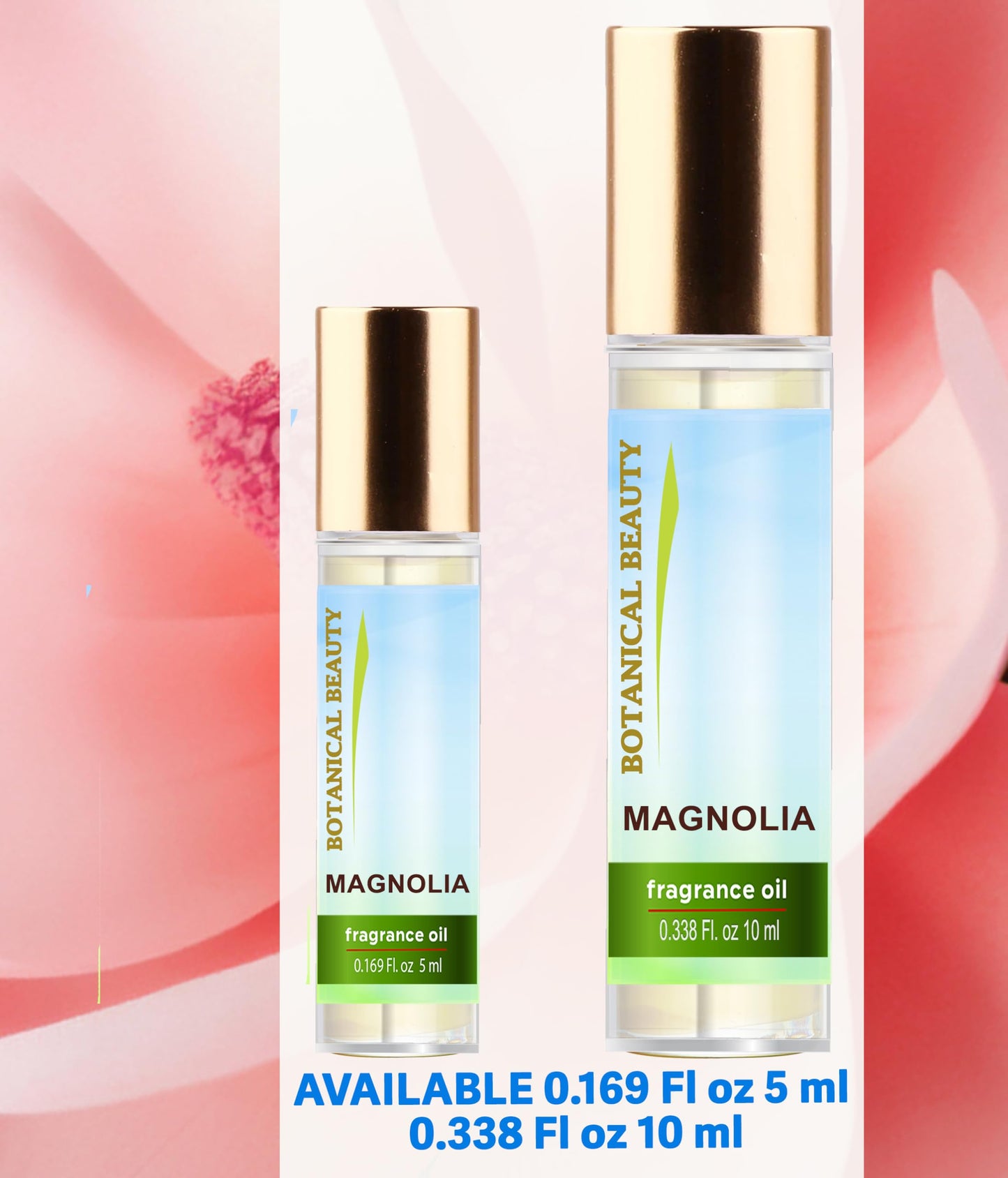 Botanical Beauty MAGNOLIA FRAGRANCE OIL ROLL-ON 0.169 Fl Oz 5 ml Rollerball Perfume, Long Lasting an luxury scent of blend of Jasmine, Rose Beauty & Personal Care Botanical Beauty