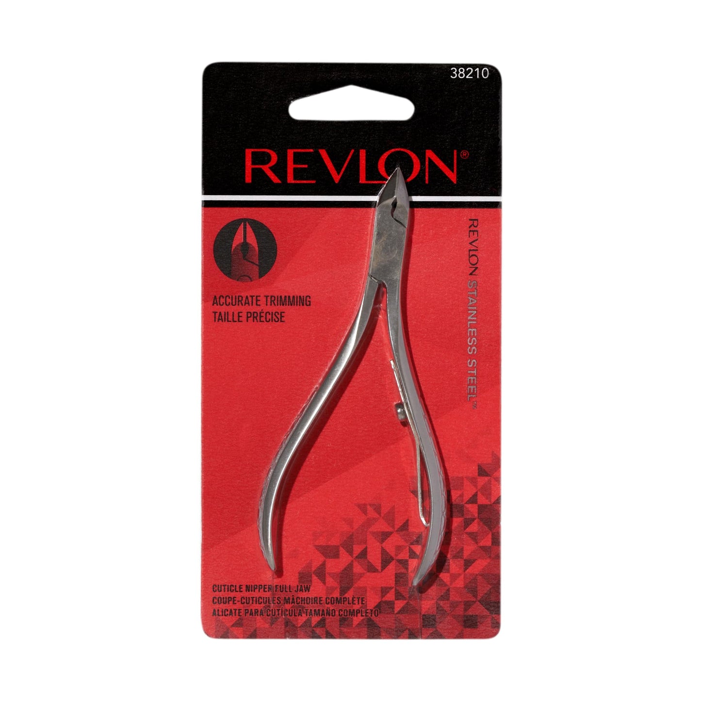 Revlon Full Jaw Cuticle Trimmer, Manicure Tool, Nail Care, High Precision Blade, Easy Grip, Stainless Steel, 1 Count Beauty & Personal Care REVLON