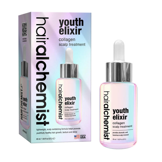 Hair Alchemist Youth Elixir Collagen Scalp Treatment 1.65 oz. for Youthfully Healthy Hair Growth, Texture and Shine, Lightweight Scalp Revitalizing Beauty & Personal Care Hair Chemist