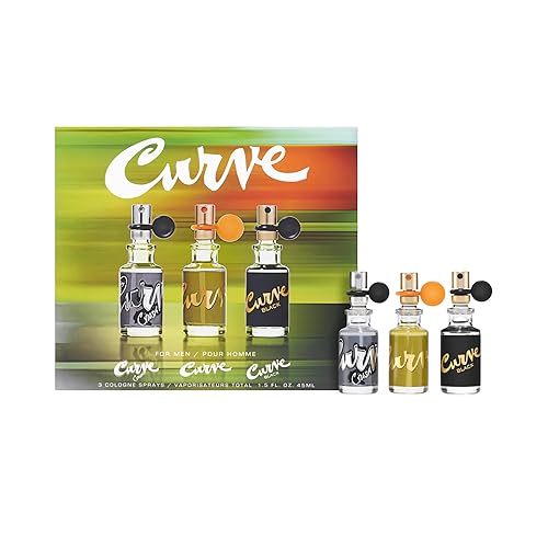Curve Cologne 3-pc. Spray Coffret Gift Set for Men, Travel Size Fragrance, 0.5 fl oz Beauty & Personal Care Curve