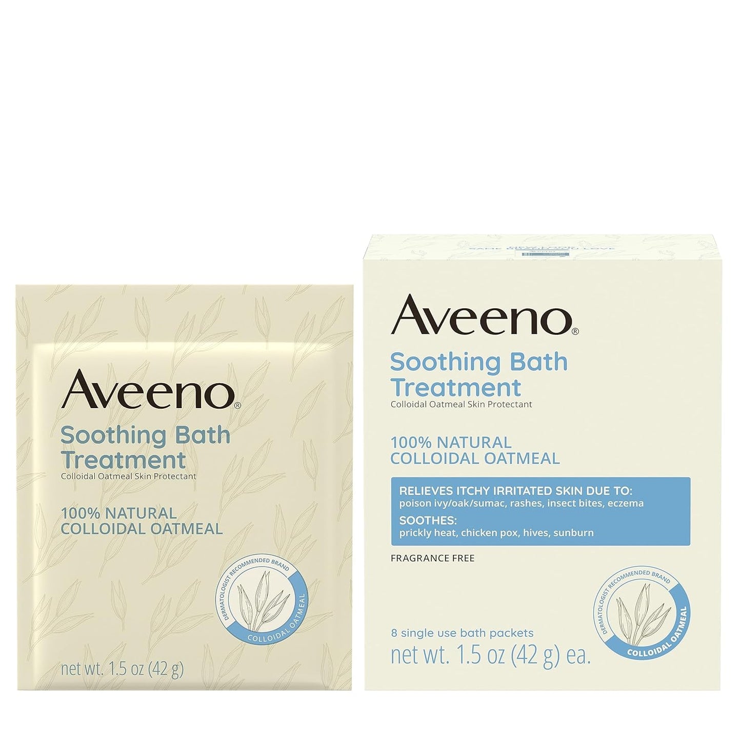 Aveeno Fragrance Free Soothing Bath Treatment, 100% Natural Colloidal Oatmeal, Sensitive Skin Bath Soak for Relief of Dry, Itchy, Irritated Skin Due Beauty and Personal Care Aveeno