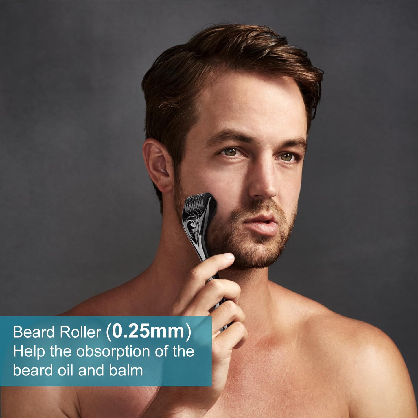 Beard Growth Kit, Beard Growth Oil (2Oz) w/Biotin & Castor Oil, Beard Massager for Patchy/Spot Beard, Beard Kit for Men's Grooming, Dad Day Gifts Beauty and Personal Care Jurgen K
