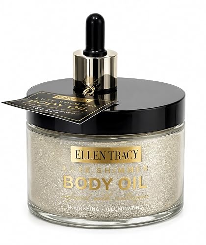 Ellen Tracy Luxe Shimmer Body Oil Infused with Collagen - Nourishing Illuminating Body Glow Beauty & Personal Care Ellen Tracy