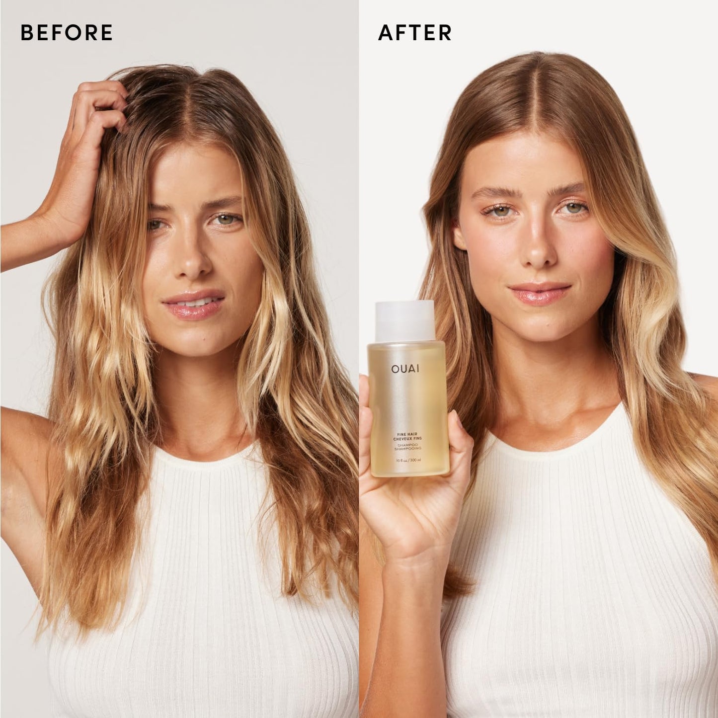OUAI Fine Hair Shampoo & Conditioner Set, Travel Size - Volumizing Shampoo & Conditioner - With Strengthening Keratin, Biotin & Chia Seed Oil Beauty & Personal Care OUAI