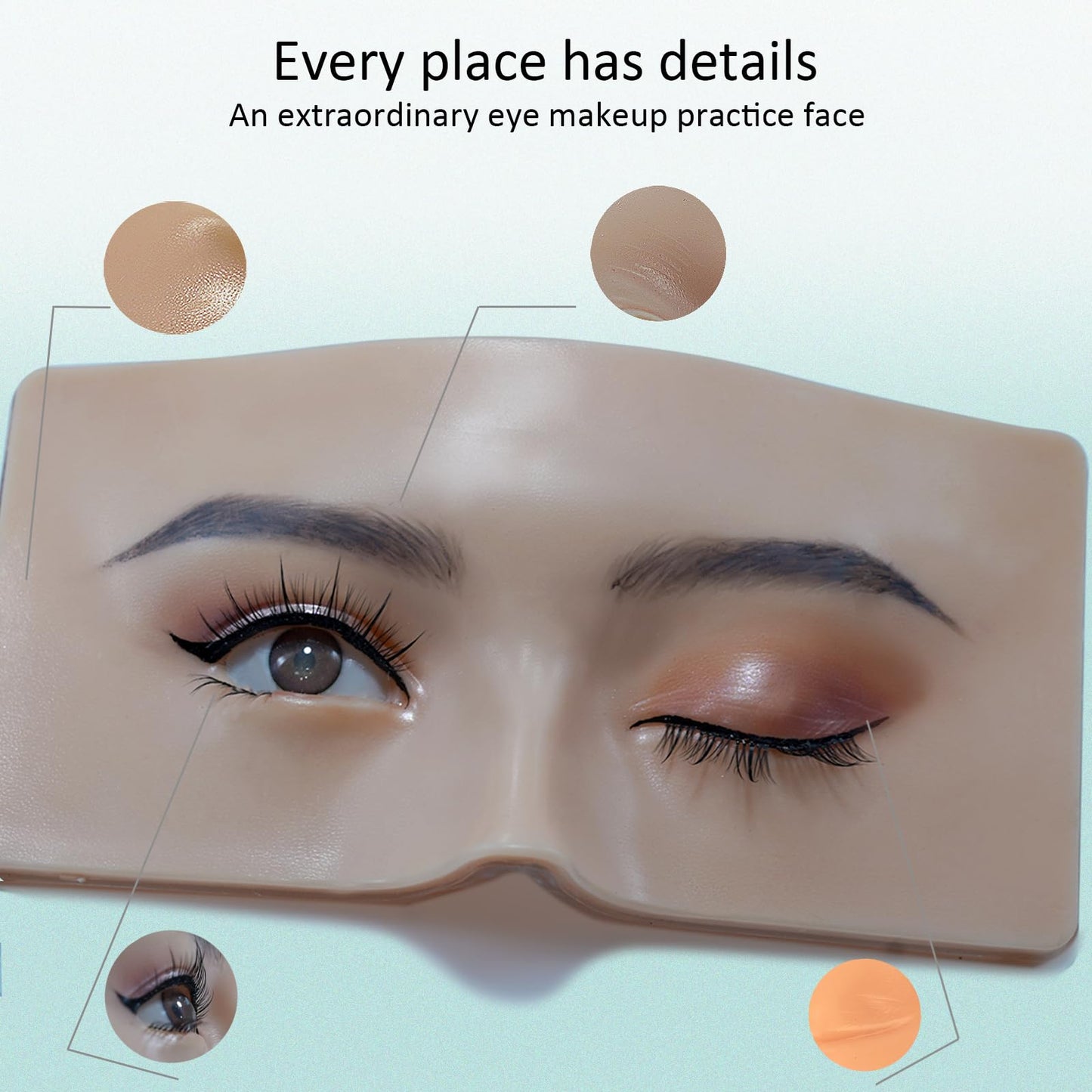GETPUCHRA Makeup Practice face Eye Makeup Silicone Makeup Practice Board Realistic Face Model Makeup Practice Mask,With Replaceable Eyes (Eye makeup Beauty & Personal Care getpuchra