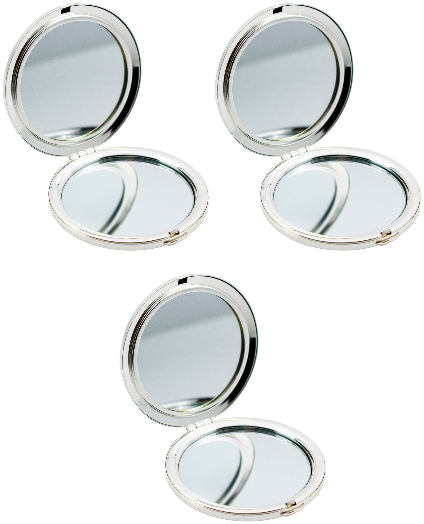 Stephanie Imports Set of 3 Double Sided Magnifying Round Compact Mirrors with Printed Insert (Colorful Stripes) Beauty & Personal Care Stephanie Imports